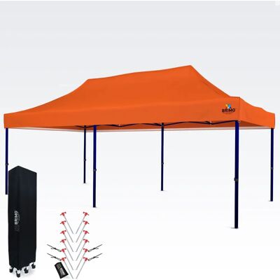 BRIMO - Gazebo 3x6m - Oranžová - 12 kolíků BRIMO - Gazebo 3x6m - Oranžová - 12 kolíků