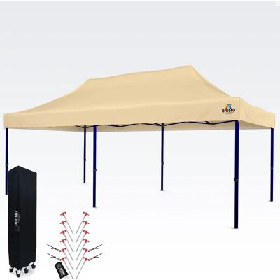 BRIMO - Gazebo 3x6m - Beige - 12 kolíků - Gazebo BRIMO - Gazebo 3x6m - Beige - 12 kolíků - Gazebo
