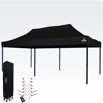 BRIMO - Gazebo 3x6m - Černá - 12 kolíků BRIMO - Gazebo 3x6m - Černá - 12 kolíků
