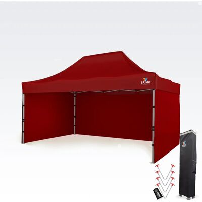 BRIMO - Hexagon Premium - 3x4.5m - Vermelho - Gazebo BRIMO - Hexagon Premium - 3x4.5m - Vermelho - Gazebo