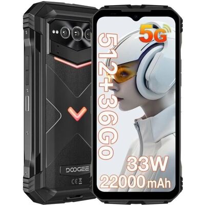 DOOGEE Vmax Plus - Smartphone, 36GB RAM, 512GB Stockage, 22000mAh Batterie DOOGEE Vmax Plus - Smartphone, 36GB RAM, 512GB Stockage, 22000mAh Batterie