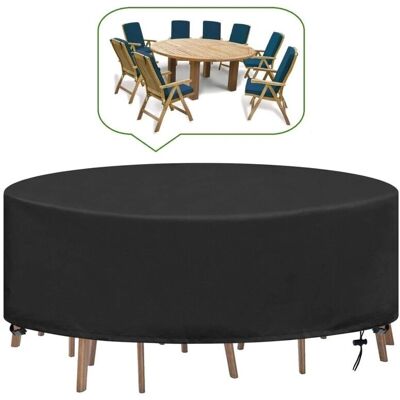 KZQ - Funda redonda para mesa Ø230x100 - Ø230x100 cm - Oxford impermeable UV resistentes - Table cover KZQ - Funda redonda para mesa Ø230x100 - Ø230x100 cm - Oxford impermeable UV resistentes - Table cover