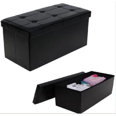 France Discount - TEENO - Noir - Storage ottoman - Publicité France Discount - TEENO - Noir - Storage ottoman - Publicité