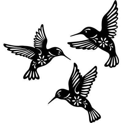 Flyme Ymyny - Schwarzes Metall 3 Stück - Wanddeko Flyme Ymyny - Schwarzes Metall 3 Stück - Wanddeko