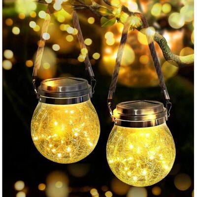 KCVV - Garten Solar Laterne - 30 LED - 2er-Pack - Lantern KCVV - Garten Solar Laterne - 30 LED - 2er-Pack - Lantern