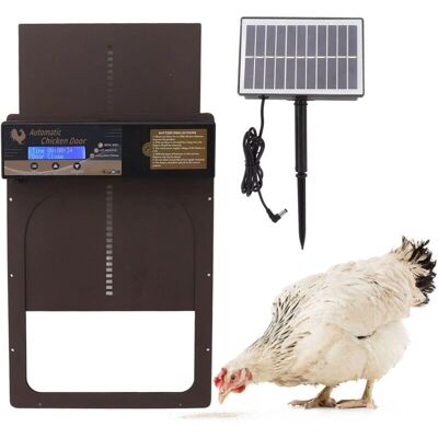 Aiperq Solar Automatic Chicken Coop Door - Adjustable Timer & LED Aiperq Solar Automatic Chicken Coop Door - Adjustable Timer & LED