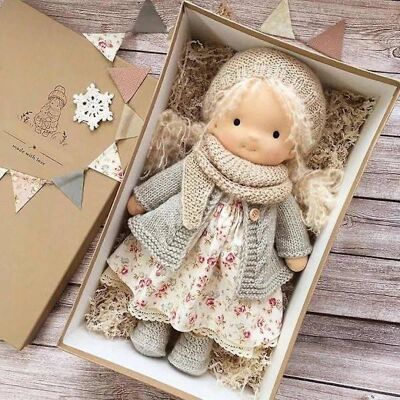 FMYSJ - Waldorf Doll - 12 tommer - Plush - Doll FMYSJ - Waldorf Doll - 12 tommer - Plush - Doll