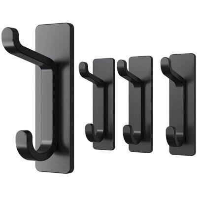 SNQ - Gancio da parete - Black matte - Stainless steel - Wall Hook SNQ - Gancio da parete - Black matte - Stainless steel - Wall Hook