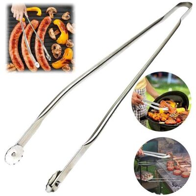 SNQ - 40 cm - Stainless steel - Long handle - Barbecue Tongs SNQ - 40 cm - Stainless steel - Long handle - Barbecue Tongs