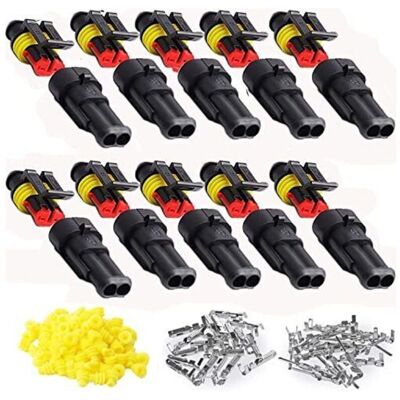 SNQ - 2-pin Auto Connector - Waterproof - Automotive - Electrical Connector Kit SNQ - 2-pin Auto Connector - Waterproof - Automotive - Electrical Connector Kit
