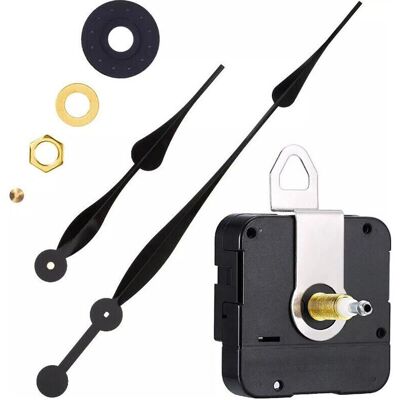 SNQ - Long-Torque Clock Movement - Black - 12 in hands - Clock movement SNQ - Long-Torque Clock Movement - Black - 12 in hands - Clock movement