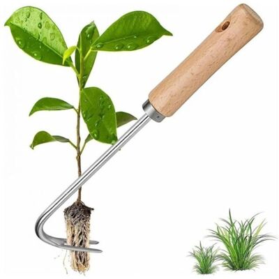 SNQ stainless steel weeding tool - wooden handle SNQ stainless steel weeding tool - wooden handle