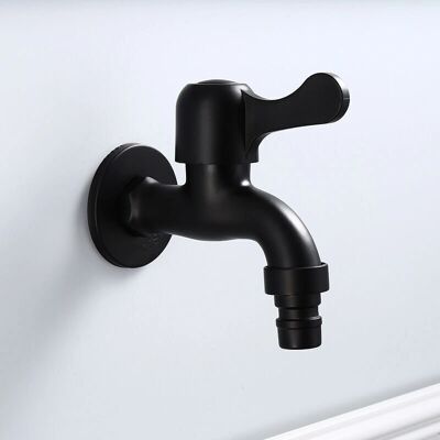 SNQ - 304 Black Wall Faucet - Quick Open - Bathroom Faucet SNQ - 304 Black Wall Faucet - Quick Open - Bathroom Faucet
