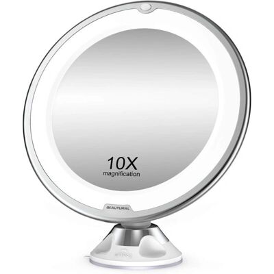 SNQ - Specchio ingranditore 10x - Circular LED lights - 360° - Mirror SNQ - Specchio ingranditore 10x - Circular LED lights - 360° - Mirror