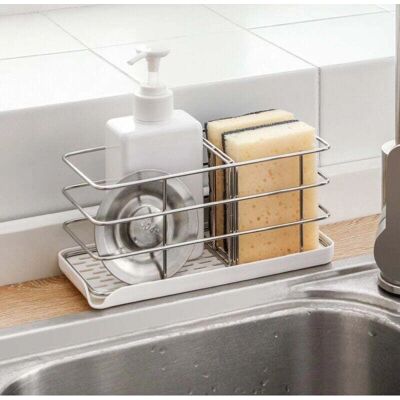 SNQ Porta spugna in acciaio inox 304 - wall-mount sponge holder - Sink organizer SNQ Porta spugna in acciaio inox 304 - wall-mount sponge holder - Sink organizer
