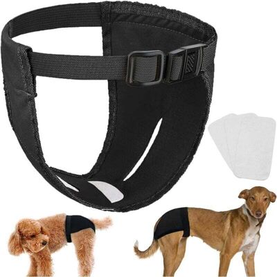 SNQ - Pantaloni lavabili per cani - Black - Dog diaper SNQ - Pantaloni lavabili per cani - Black - Dog diaper
