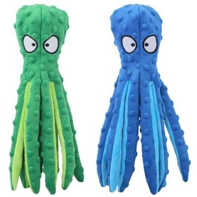 SNQ - Octopus Squeaky Plush - Blue - 32 cm - 2 pcs - Dog Toy SNQ - Octopus Squeaky Plush - Blue - 32 cm - 2 pcs - Dog Toy