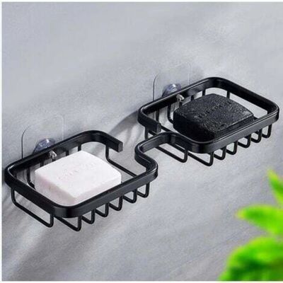 SNQ - Portasapone a doppia barra - Nero - Soap holder SNQ - Portasapone a doppia barra - Nero - Soap holder