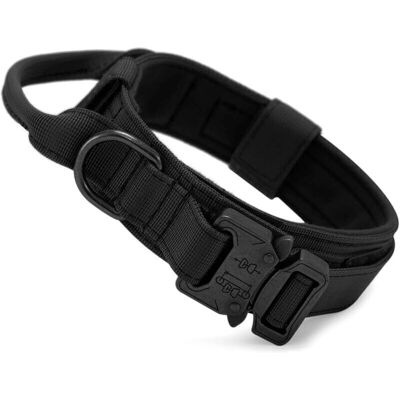 SNQ - Tactical Dog Collar - Nylon - Padded - Metal Buckle SNQ - Tactical Dog Collar - Nylon - Padded - Metal Buckle