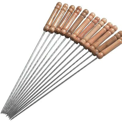 SNQ - Bastoncini_Inox_Manico_Legno - Stainless steel - Wood handle - Barbecue skewers SNQ - Bastoncini_Inox_Manico_Legno - Stainless steel - Wood handle - Barbecue skewers
