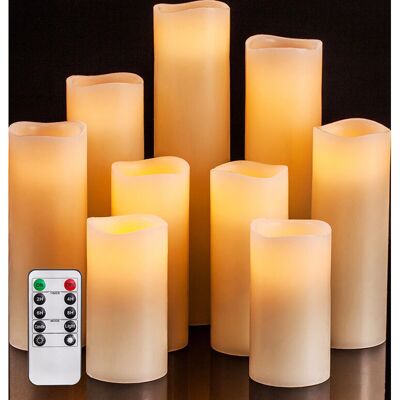 SNQ - Velas decorativas navideñas sin llama - Ivory - LED Candles SNQ - Velas decorativas navideñas sin llama - Ivory - LED Candles