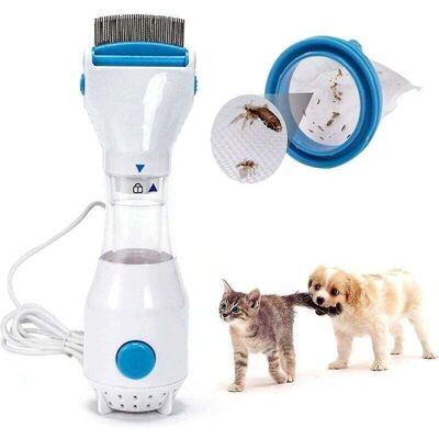SNQ - Electric Flea Comb - White - ABS - Pet Grooming Tool SNQ - Electric Flea Comb - White - ABS - Pet Grooming Tool