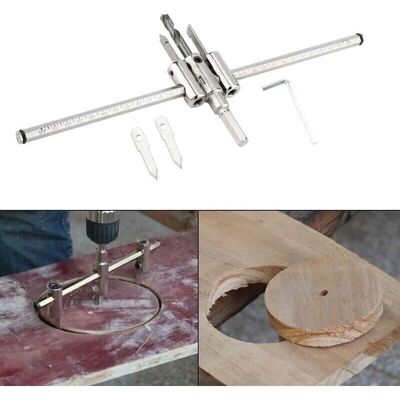 SNQ - Adjustable circular saw - 30-300 mm - nero - acciaio legato - hole saw set SNQ - Adjustable circular saw - 30-300 mm - nero - acciaio legato - hole saw set