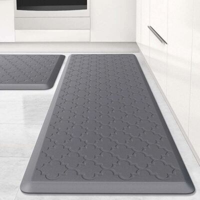 SNQ - Cushioned Anti-fatigue - Gray - 44x75 cm - Kitchen Mat SNQ - Cushioned Anti-fatigue - Gray - 44x75 cm - Kitchen Mat