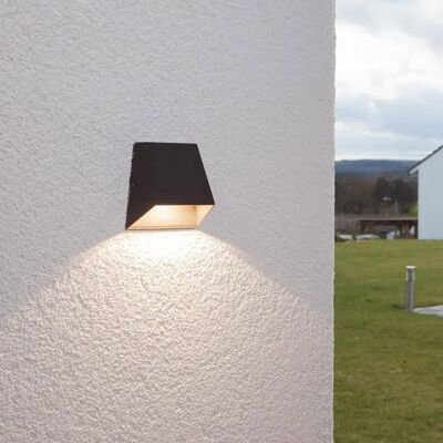 Lucande Hanno - Wandleuchte Modern Außen Aluminium Schwarz Lucande Hanno - Wandleuchte Modern Außen Aluminium Schwarz