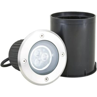 Lucande - Ground Recessed Spot 'jos' - Modern, Gray, Stainless Steel, 3 LEDs - Outdoor Garden Light Lucande - Ground Recessed Spot 'jos' - Modern, Gray, Stainless Steel, 3 LEDs - Outdoor Garden Light