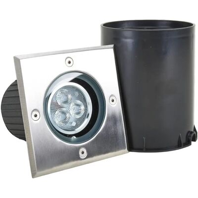Lucande Spot encastré moderne gris en aluminium extérieur Lucande Spot encastré moderne gris en aluminium extérieur