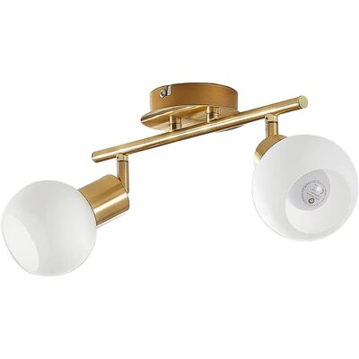 Lindby Elaina Moderne Gold 2-Flammige Deckenleuchte Lindby Elaina Moderne Gold 2-Flammige Deckenleuchte