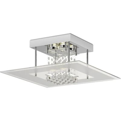 Lindby Lisandra - Modern Crystal LED Ceiling Light - Bathroom Lindby Lisandra - Modern Crystal LED Ceiling Light - Bathroom