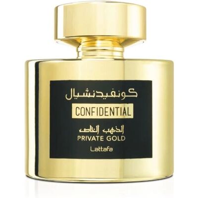 Lattafa Confidential Private Gold Eau de Parfum (100 ml) - Publicité Lattafa Confidential Private Gold Eau de Parfum (100 ml) - Publicité