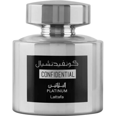 Lattafa Confidential Platinum Eau de Parfum (100ml) - Publicité Lattafa Confidential Platinum Eau de Parfum (100ml) - Publicité