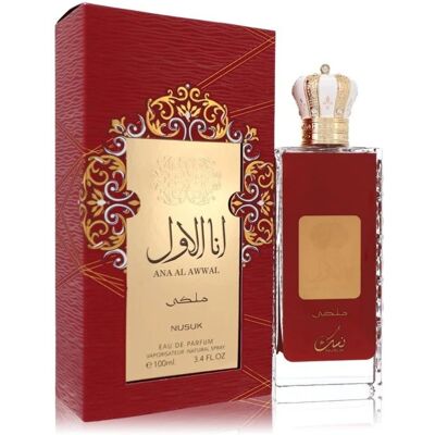 Nusuk Ana Al Awwal Rouge - Eau de Parfum pour Femmes et Hommes 100 ml - Publicité Nusuk Ana Al Awwal Rouge - Eau de Parfum pour Femmes et Hommes 100 ml - Publicité
