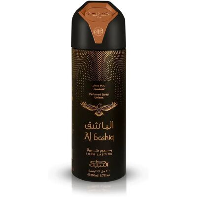 Nabeel Al Bashiq - Déodorant Spray Unisexe - 200ml - Boisé & Cuir - Puissance & Élégance - Publicité Nabeel Al Bashiq - Déodorant Spray Unisexe - 200ml - Boisé & Cuir - Puissance & Élégance - Publicité