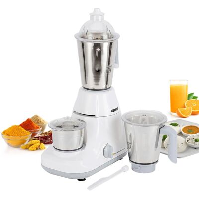 Geepas 750W 3-in-1 Indian Mixer Grinder - Silver White - Blender Geepas 750W 3-in-1 Indian Mixer Grinder - Silver White - Blender
