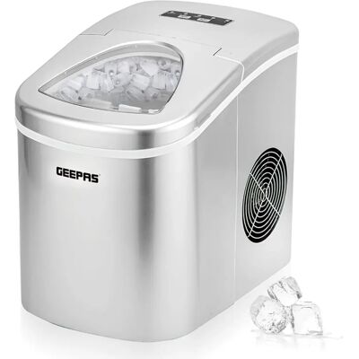 Geepas Ice Cube Maker - Compact Portable Countertop - Produces 12kg Ice in 24 Hours Geepas Ice Cube Maker - Compact Portable Countertop - Produces 12kg Ice in 24 Hours