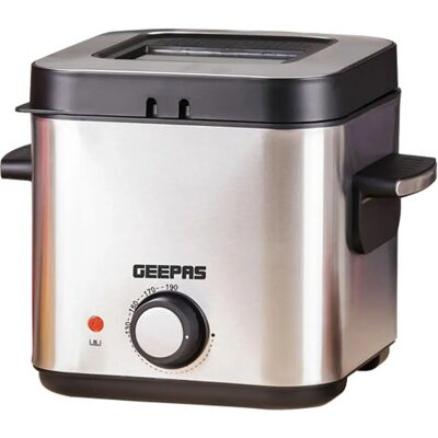 Geepas Deep Fryer - Silver - Electric Deep Fat Fryer Geepas Deep Fryer - Silver - Electric Deep Fat Fryer