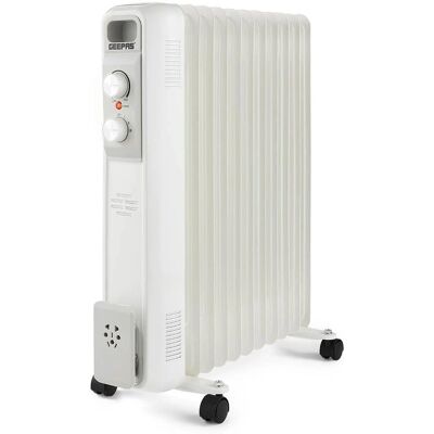 Geepas - 2500W Oil Filled Radiator - 11 fins - Space Heater Geepas - 2500W Oil Filled Radiator - 11 fins - Space Heater