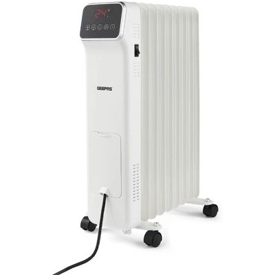 Geepas 2000W Digital Oil Filled Radiator Heater - 9 Fin Geepas 2000W Digital Oil Filled Radiator Heater - 9 Fin