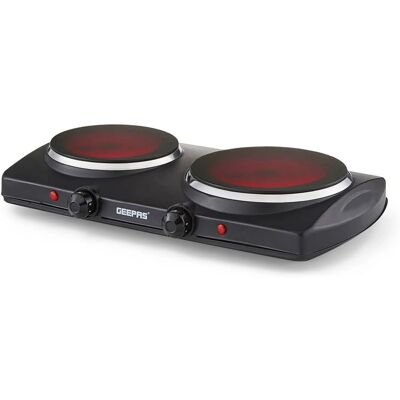 Geepas - 2000W Double Ceramic - Portable - Hot Plate Geepas - 2000W Double Ceramic - Portable - Hot Plate