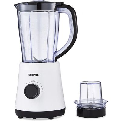 Geepas - Jug Blender Smoothie Maker - 500W - 1.5L - Black & White - blender Geepas - Jug Blender Smoothie Maker - 500W - 1.5L - Black & White - blender