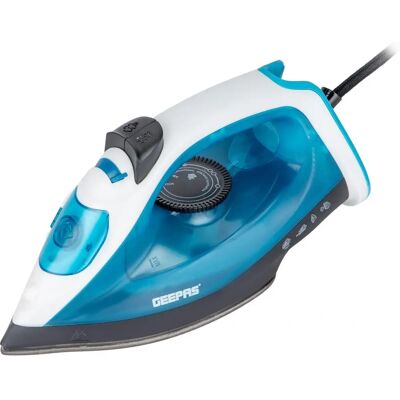 Geepas - 1800W Steam Iron - Blue - Dry and Wet - Steam Iron Geepas - 1800W Steam Iron - Blue - Dry and Wet - Steam Iron