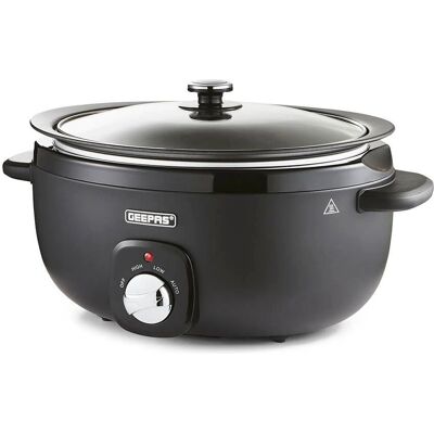 Geepas Slow Cooker - 6.5L - Black Geepas Slow Cooker - 6.5L - Black