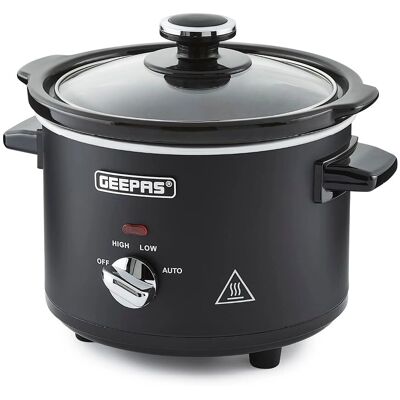 Geepas Slow Cooker - Black - Slow Cooker Geepas Slow Cooker - Black - Slow Cooker