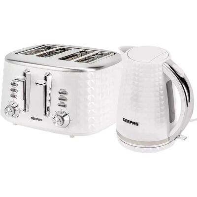 Geepas 4 Slice Bread Toaster & Electric Kettle Set - Household Appliances Geepas 4 Slice Bread Toaster & Electric Kettle Set - Household Appliances