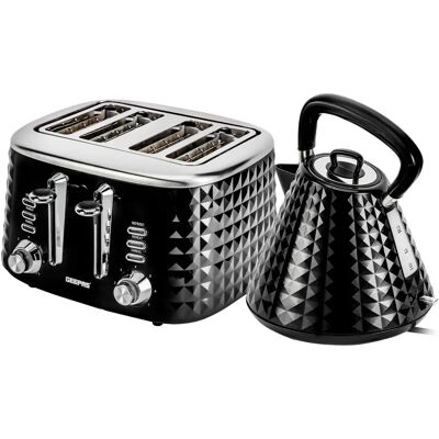 Geepas Kettle & Toaster Set - Black Geepas Kettle & Toaster Set - Black