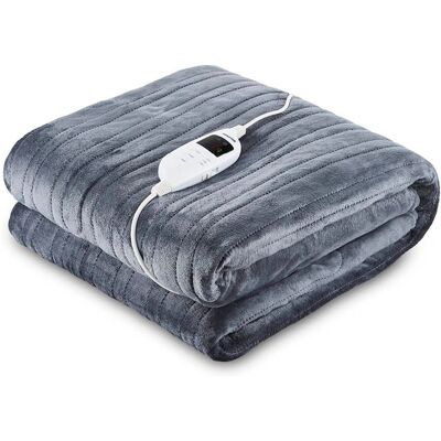 GEEPAS - 130x180 cm Over Blanket - Grey - Electric Throw GEEPAS - 130x180 cm Over Blanket - Grey - Electric Throw